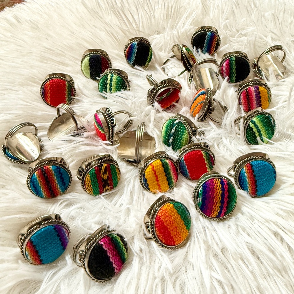 Bohemian Lot of Peruvian Rings Set of 27